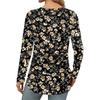 Women's Loose Round Neck Print Long Sleeve T-Shirt Top Pullover