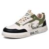 Summer new low-top color matching sports board shoes leather lace-up youth outdoor casual shoes