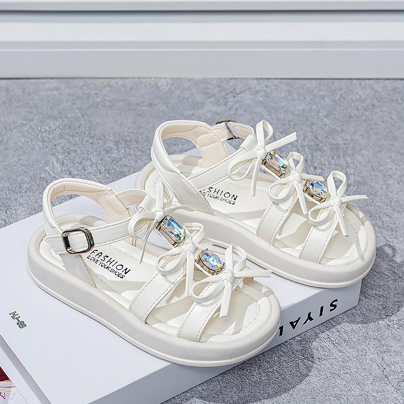 Sommer Schöne Schülerin Wasser Diamant Schleife Kinder Freizeitsandalen Mode Niedlich Cartoon Bequem Elegant Mädchen Sandalen