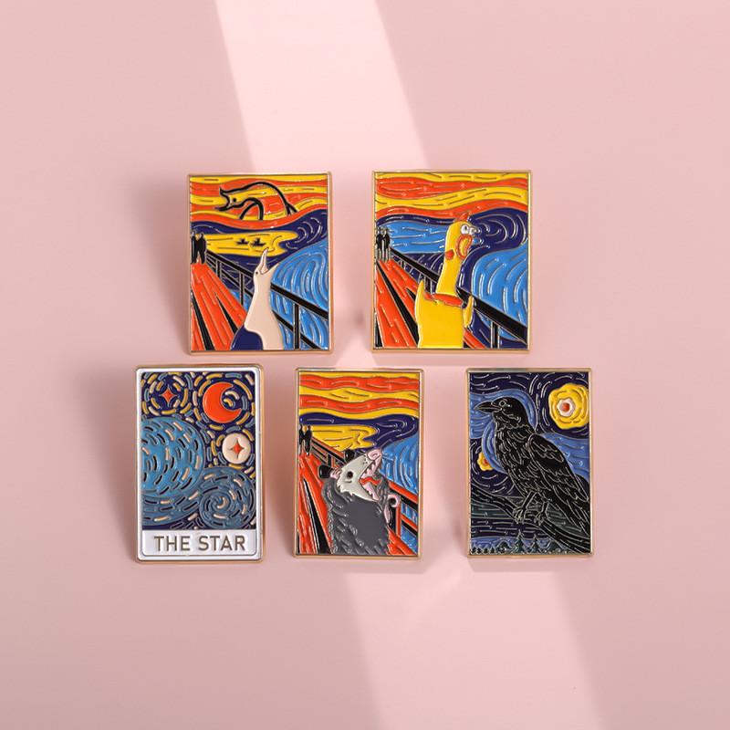 Cartoon Unique Character Brooch Creative Artistic Enamel Pin For Decoration Stylish