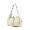 Genuine Leather Single Shoulder Underarm Bag Large Capacity Streamer Bag Water Cup Bag Drawstring Bag Chain Pendant Bag For Women