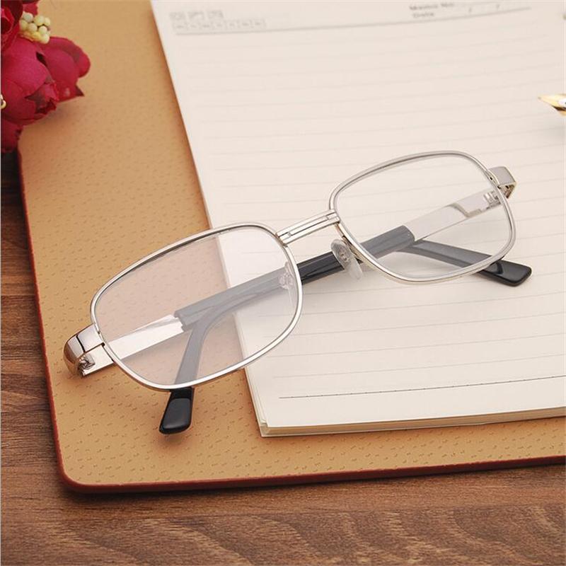 Crystal Glass Reading Glasses Women Men Metal Frame Square Hyperopia Presbyopia Reader Glasses +1.0 +1.5 +2.0 +2.5 To +4.0