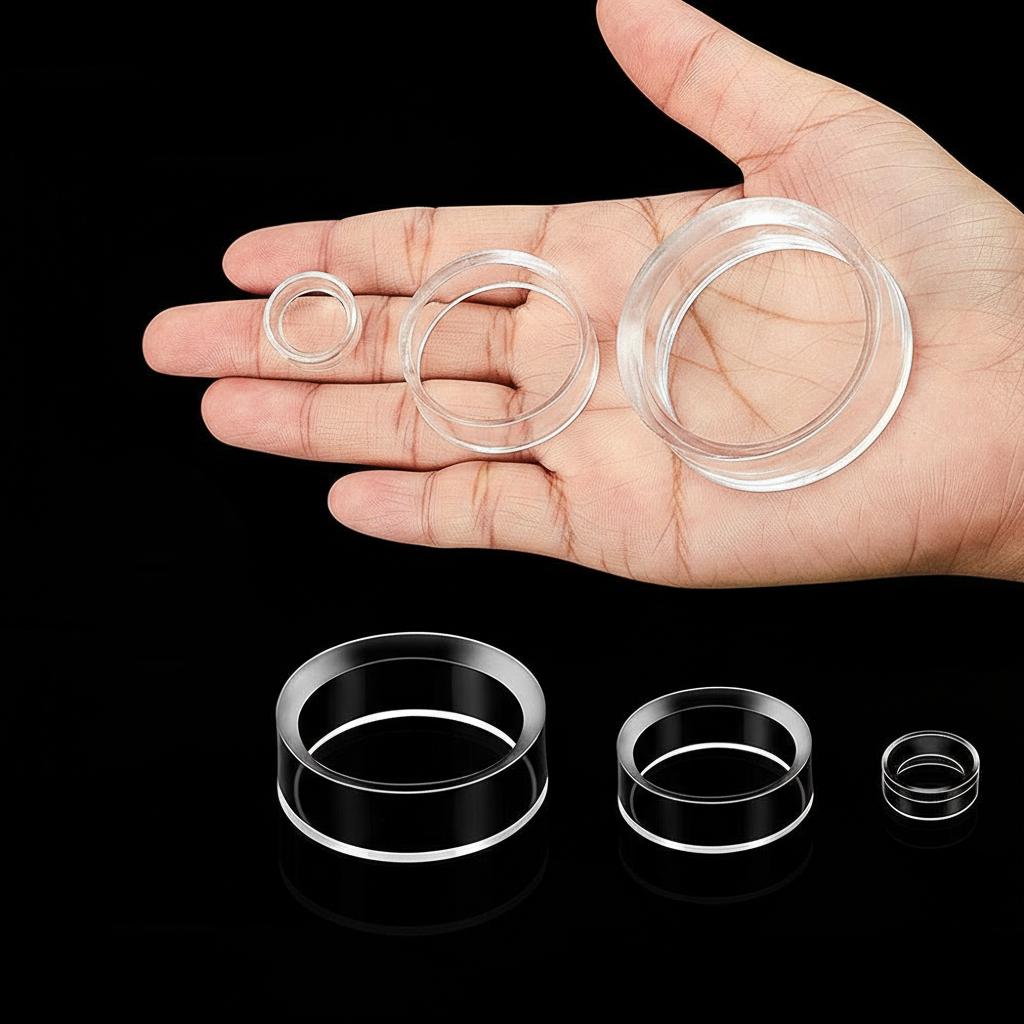 

New Acrylic Display Stand Racks Clear Storage Holder Rings Plastic Round Display Stand for Ball, Spheres, Marbles, Collections 1.5cm