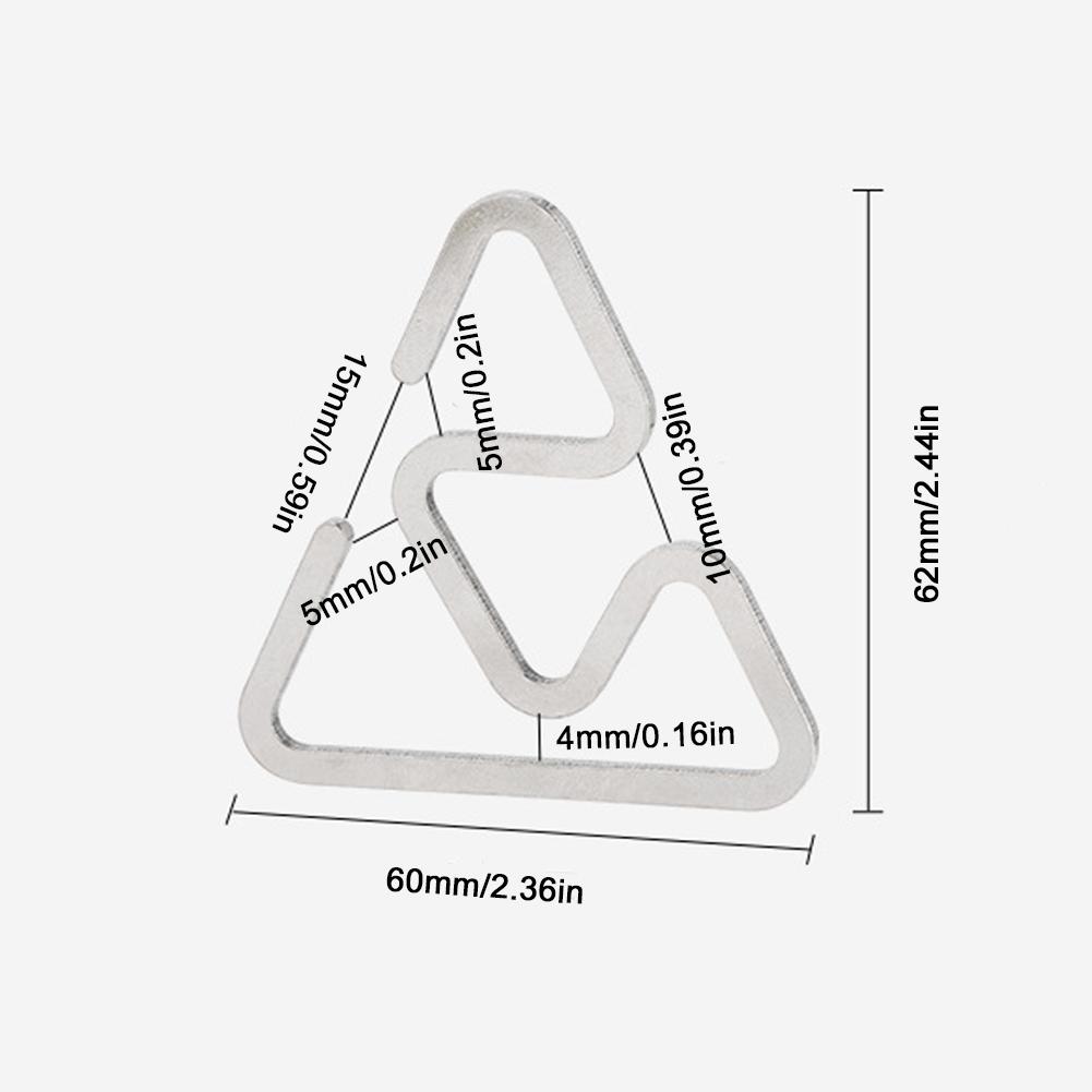 1PC Outdoor Camping Stainless Steel Hooks Multi-Function Non-Slip Ultra-Light Triangular Hooks Camping Accessory