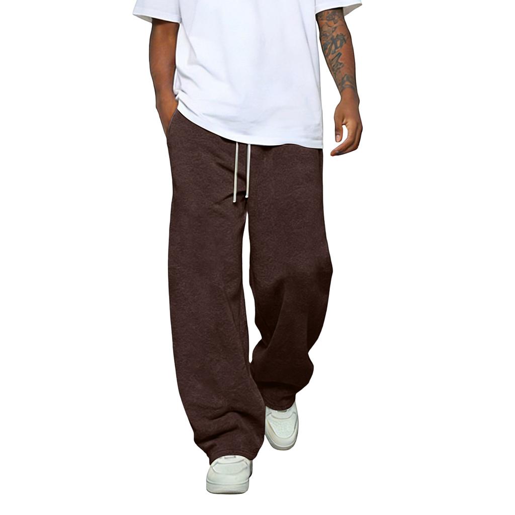 Men's Color Loose Wide Leg Sweatpants Men's Casual Fashion Sweatpants