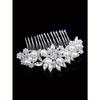 1pc Plum Flower Design Rhinestone Alloy Hair Comb for Women, Party, Wedding, Photography