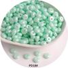 6mm Cream Macaron Pearlescent Glass Abacus Beads for DIY Jewelry & Hair Accessories