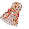 Floral Dog Dress Colorful Flower Pattern Soft Girls Puppy Clothes for Small Dogs Cats Wedding Valentines Daily Wearing S