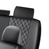 Full Set Car Seat Covers, Universal Fit PU Leather Front and Rear Seat Protectors, Airbag Compatible Automotive Seat