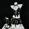 Cosplay Sexy Erotic Little Devil Witch Demon Moe Temptation Seduction Small Breasts PU Erotic Maid Cute Extreme Costume Disguise Halloween Gloves