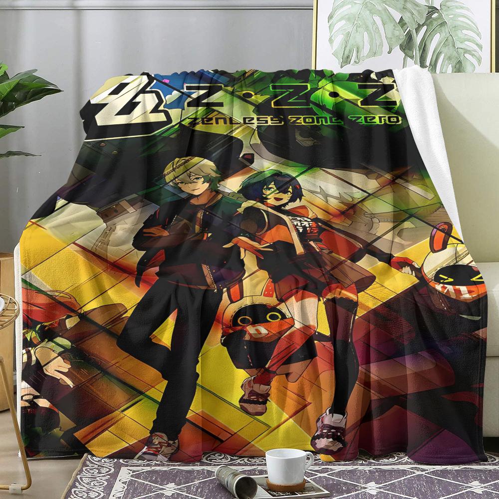 Zenless Zone Zero Game Throw Soft Flannel Throw Summer AC Blanket Lightweight Cool Nap Blanket for Sofa Bed Couch Travel