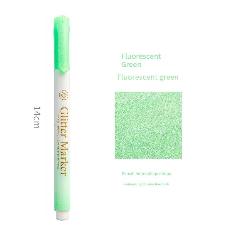 

Miss Ben Fluorescent Pen Gel Shimmering Powder Shimmer Shiny Fluorescent Pen Students Mark Color with Key Points Journal Pen Fluorescent Green