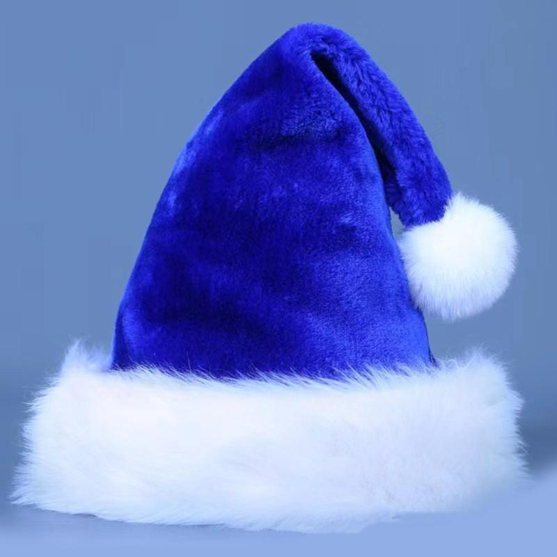 Christmas Headwear Cap Thicken Plush Perfect for the Holidays Colorful Outfits for Cosplay Santa Furry Hat
