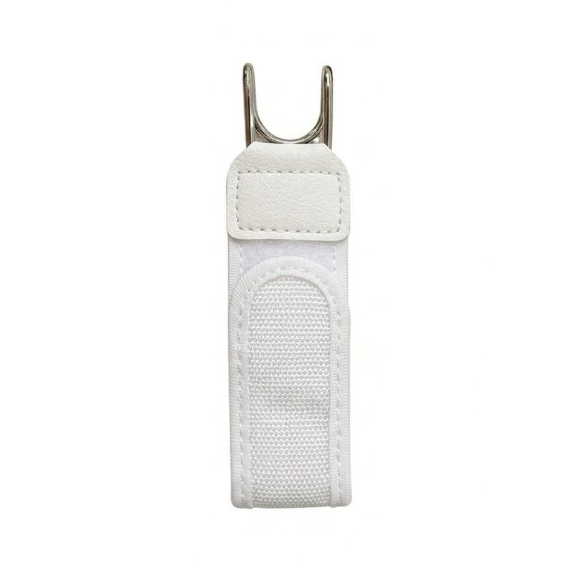 A95D-White 4PCS Invisible Side Belt No Buckle Elastic Stretch Adjustable Belt For Men For Women Jeans