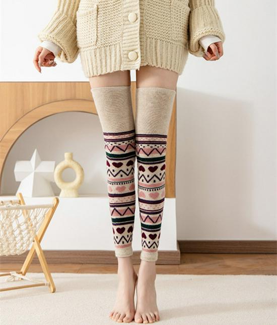 

Японские женские теплые шерстяные носки длиной до колена для осени и зимы One Size