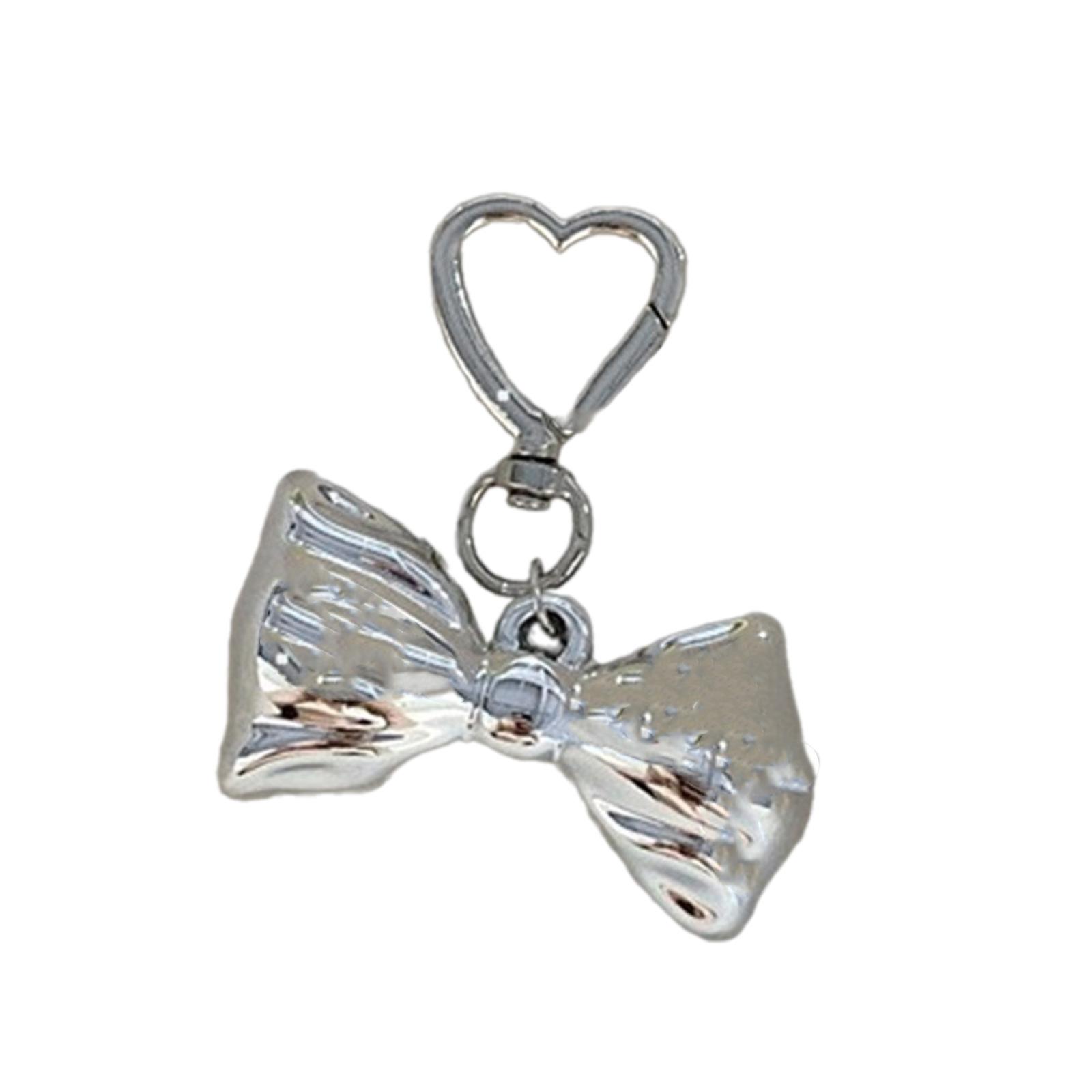 

Элегантный брелок-бабочка с бантом, очаровательный брелок с узлом-бабочкой, съемный ремешок для телефона, украшение для модных женщин серебряный