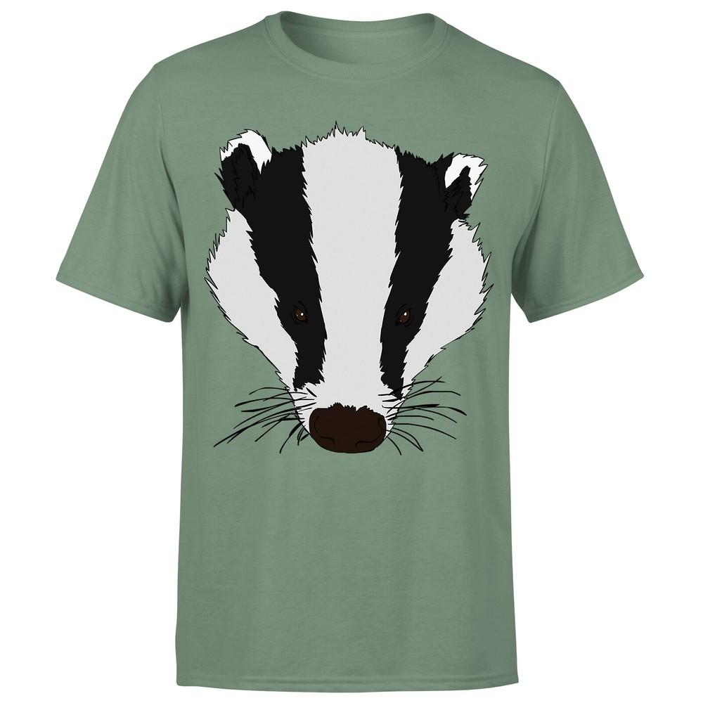 Badger Animal Face Ani Mates Unisexs Funny Novelty TShirt OrP1A2