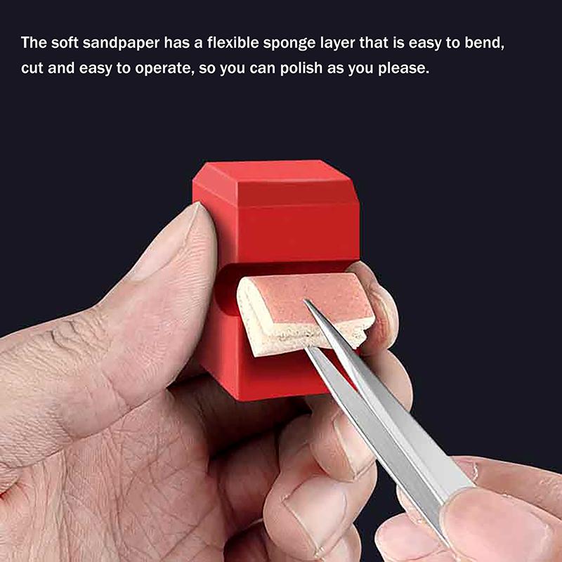 10Pcs/Box Model Sandpaper Adhesive Backed Sandpaper 20X80Mm For Professional Modeling Washable And Reusable Diy Craft Tools