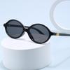 2pcs Trendy Small Oval Women Sunglasses Colorful Frame Punk Style Sun Glasses Shades Ladies Outdoor Shades Oculos UV400