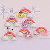 10 Pcs New Mini Kawaii Cartoon Animal Rainbow Kitten Series Resin Scrapbook Diy Jewelry Children Gift Hairpin Accessories A5