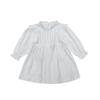 Spring 2026 Girls' White Long Sleeve Mori Style Princess Dress - Fresh & Elegant for Small and Medium Children