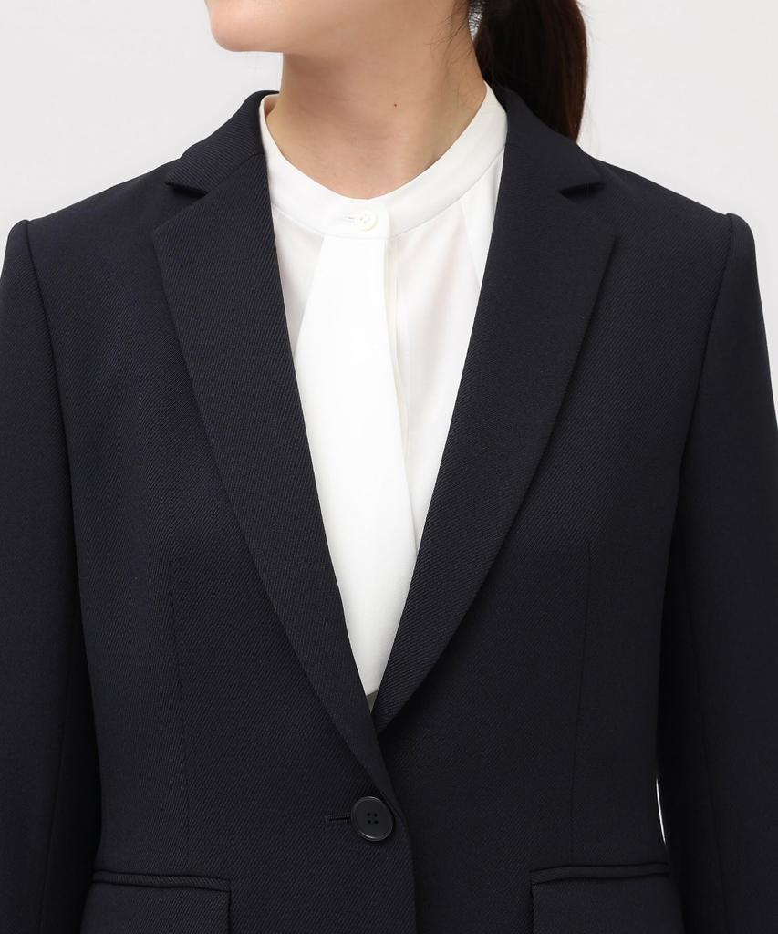 Untitled Worsted Calze Tailored Jacket Navy 02 Perfect for Entrance and Graduations (15349310) Women's (094) (M) - Commuting, Ceremonies,