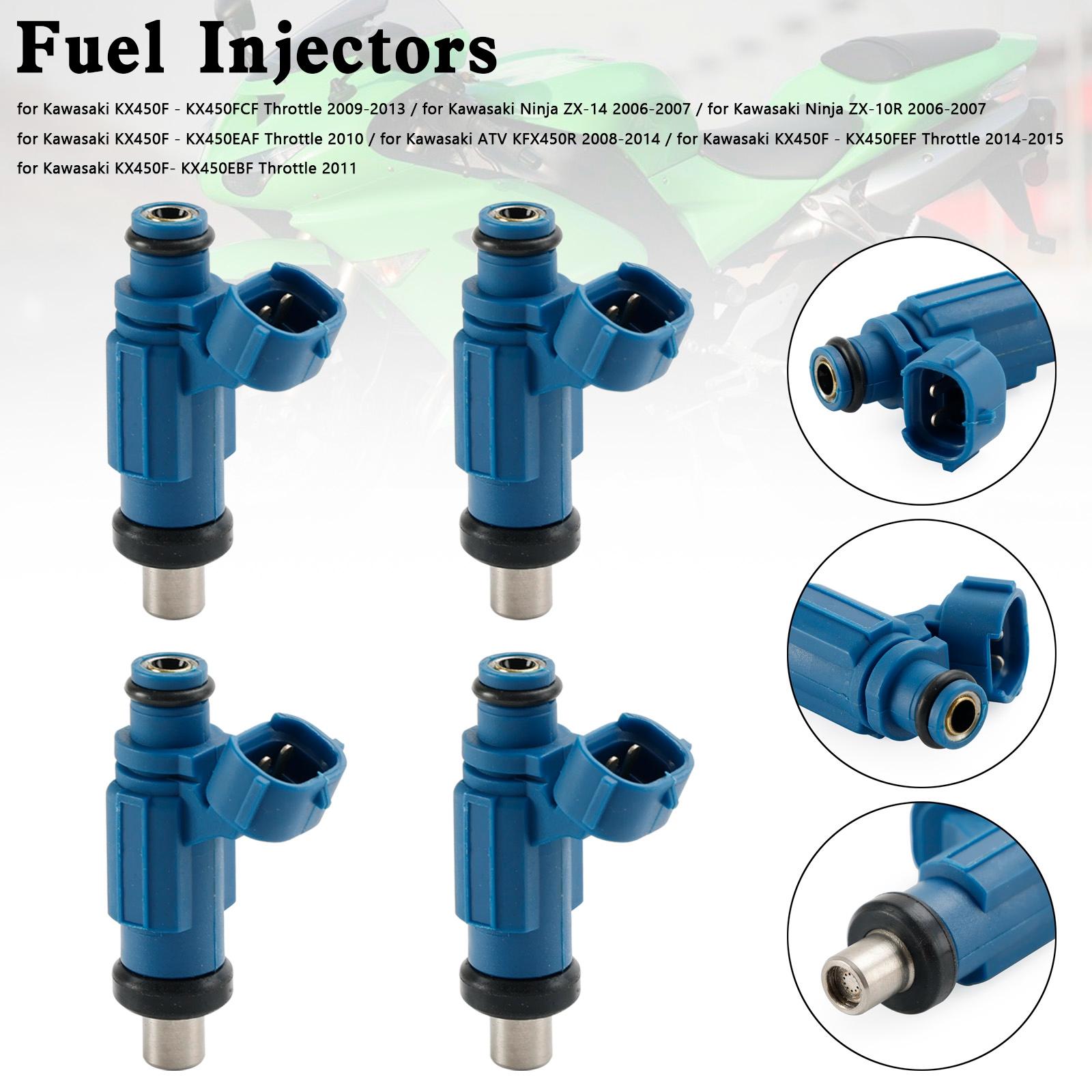 

4PCS EAT286 49033-0010 Fuel Injector for Kawasaki Ninja ZX-14 ZX-10R KX450F