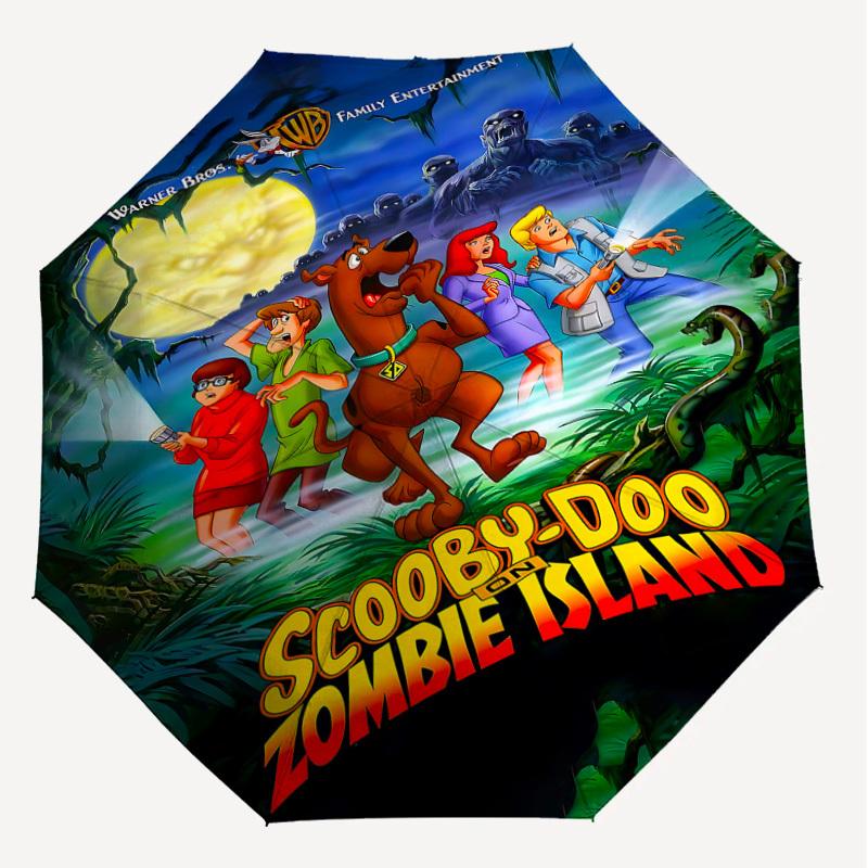 1PC Scooby-Doo Zombie Island Umbrella-8-Rib Reinforced, Automatic Open, Lightweight & Durable, Cute Fashion Accessory for Outdoor, D2634