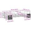 Outdoor Sofa Set 10 pcs Natural & Beige Polyester