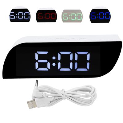 LED Digital Clock 12/24 Hour Conversion Adjustable Brightness Bedside Alarm Clock -0801