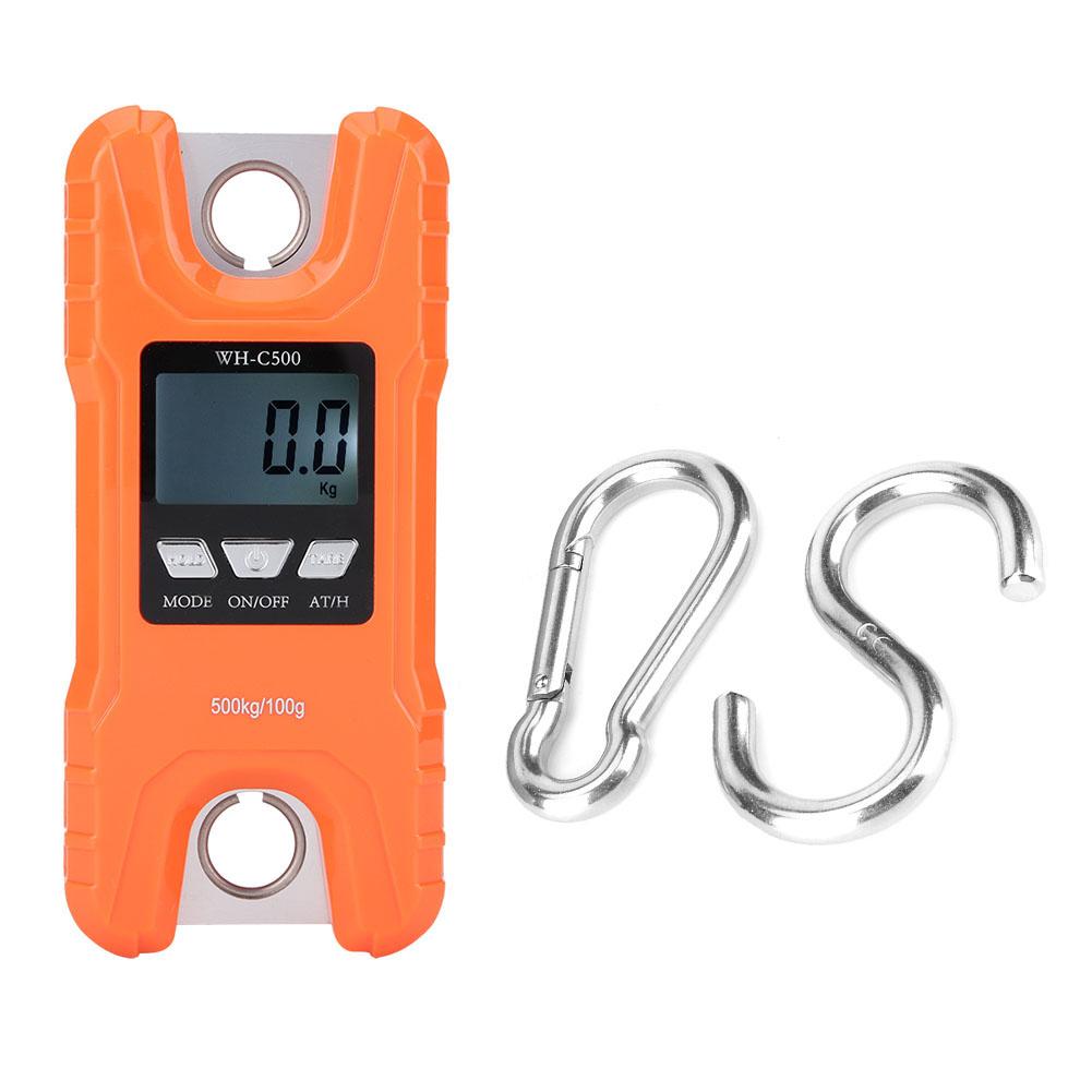 500 Kg Mini Crane Scale Portable Digital Hanging Scales LCD Display for Home Farm Market Fishing