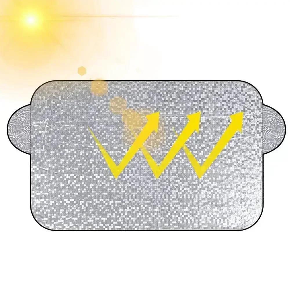 Car Windshield Cover for Ice and Snow Snowproof Iceproof UV Sunshade Universal for Most Cars with Mirror ProtectorWindshield Sunshades 1