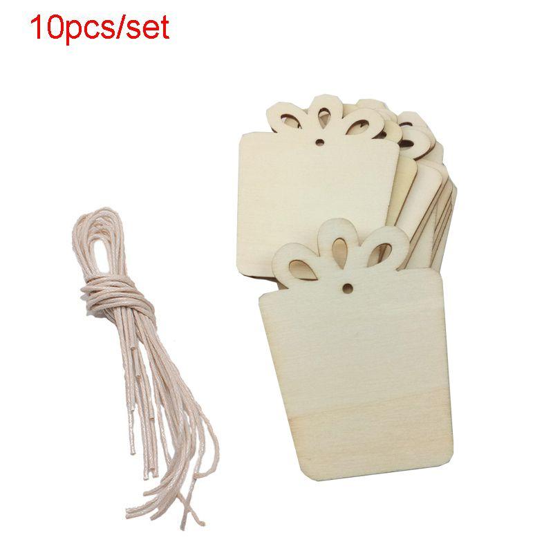 Christmas Wooden 10pcsset Tree Decorative Hanging Decor Craft Gift Xmas Pendant