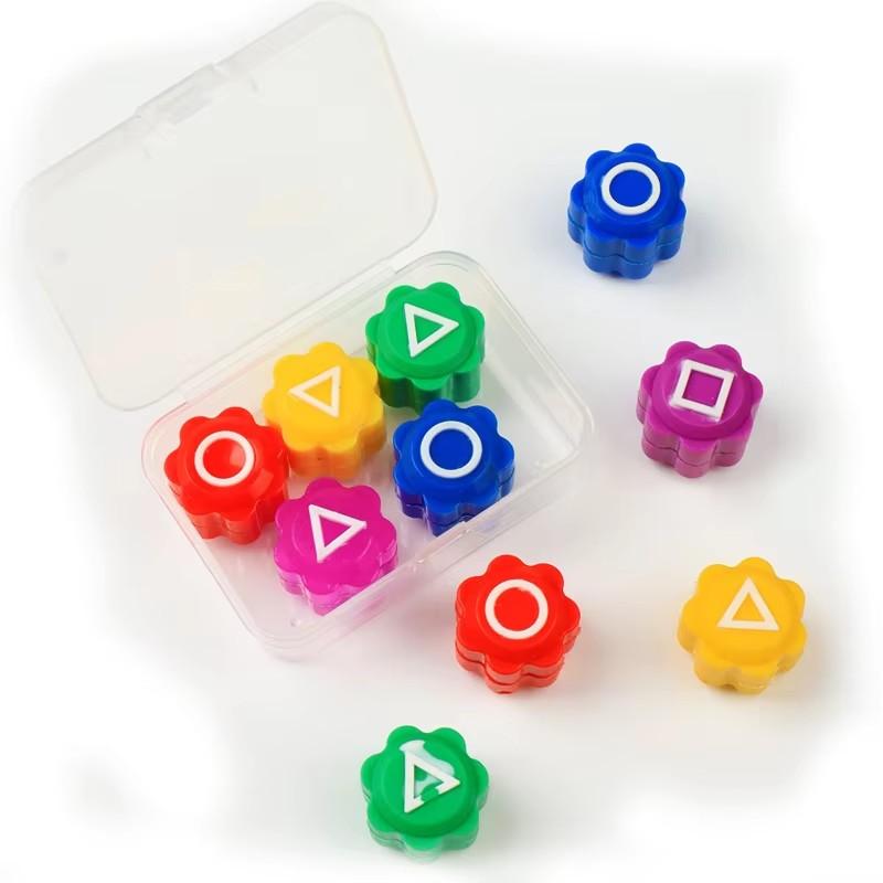 Picking Stones Game Dice Party Game Props Square Circle Triangle Printing Pole Party Props Hand Eye Coordination