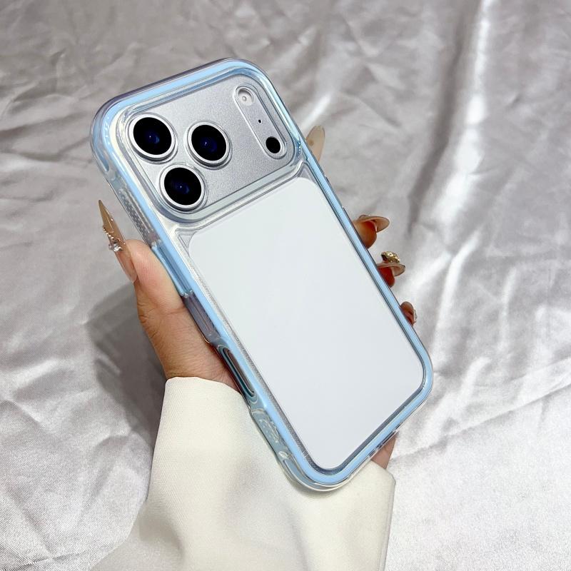 Shockproof Border Candy Color Clear Case for iPhone 17 Air 16 15 14 13 12 11 Pro Max Plus 17Pro Luxury Soft 2 in 1 Bumper Cover