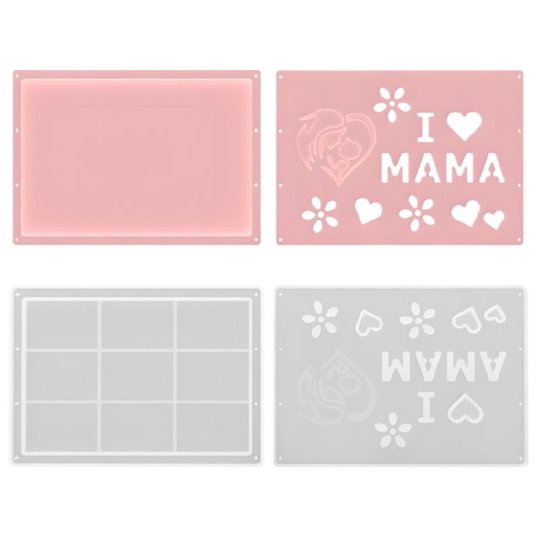 

Silicone Organizers Mold Hollow Letter Pattern Hand-Making Supplies Storage Case Mold Suitable for Jewelry and Cosmetics 1
