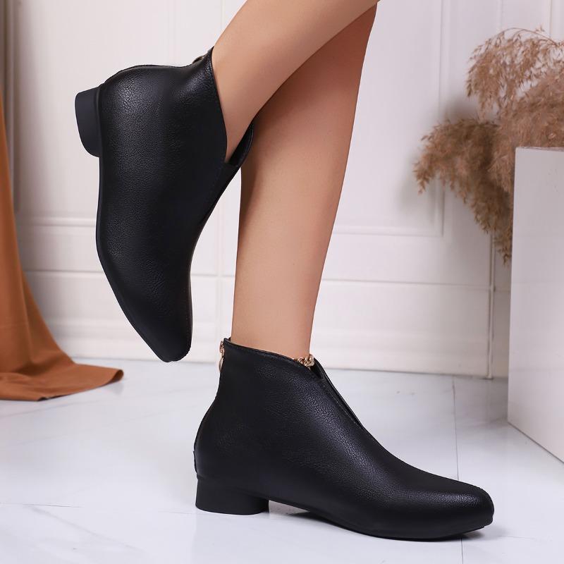 

Женские ботильоны с острым носком, модная обувь на среднем каблуке, дизайнерские роскошные женские зимние сапоги 2025, платье, новые Mujer Chelsea Botas 35 чёрный