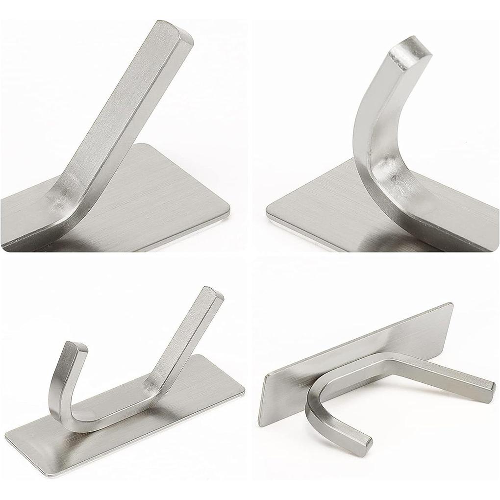 Stainless Steel Adhesive Clothes Hat Hook For Bathroom And Kitchen Clothes Hanger Hook Behind Door