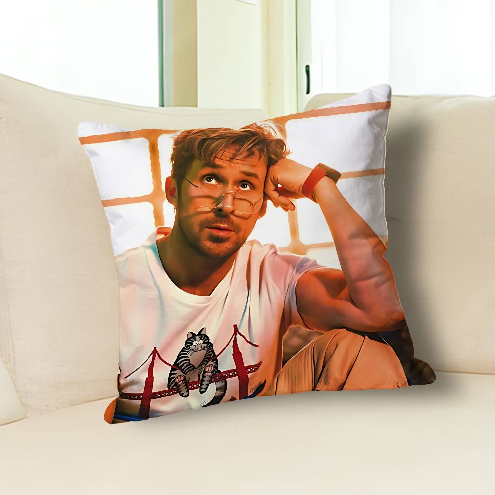 Ryan Gosling P-Project Hail Mary Cartoon Pillow Cover, 4K HD Printed Cushion Cover case with Various Exquisite Patterns