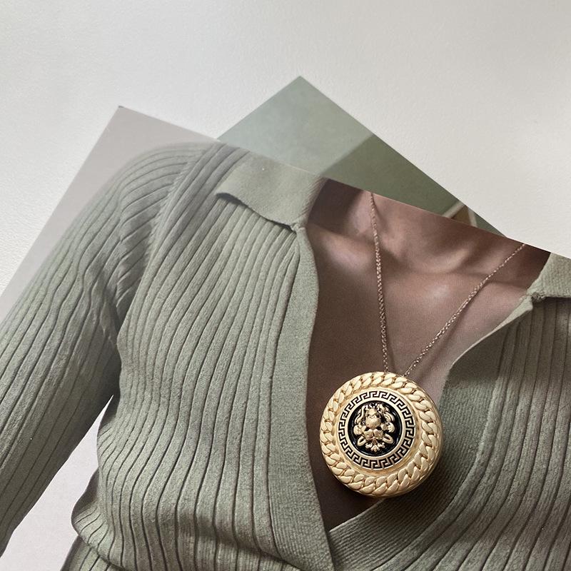 

Yisen ESSTUDIO Ретро Львиная Голова Пуговица Унисекс Костюм Пальто Ветровка