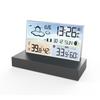 New Transparent Weather Station Glass Colour Screen Thermometer Hygrometer Digital Temperature Humidity Monitor Weather Forecast