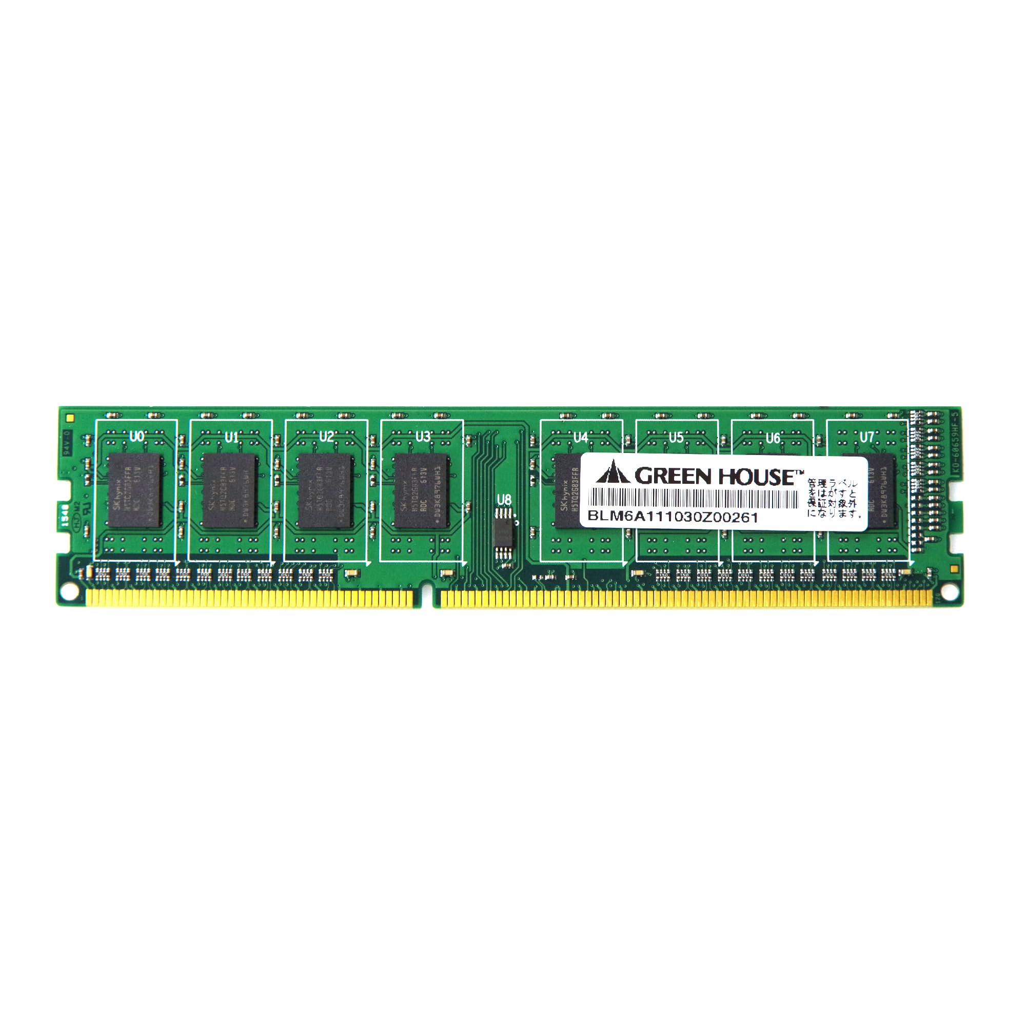 

Greenhouse 240pin DDR3 SDRAM 5 years warranty PC3-10600