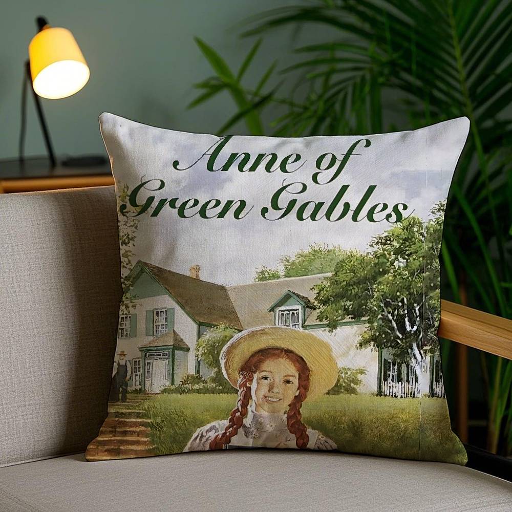 Anne of G-Green Gables Pillow Case Home Dorm Chair Back Short Plush Double-sided Printing Office Nap Time Cushion Cover