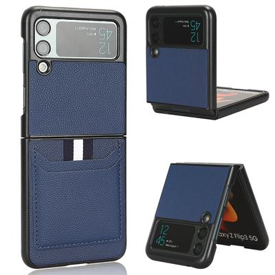 Niet-vingerafdruk Slimme Leren Telefoonhoesje Voor Samsung Galaxy Z Flip 4 5g Flip3 Flip4 Flip 3 Zflip4 Kaarthouder Matte Hoesjes