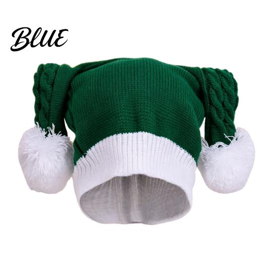 Breathable Warm Winter Hat Women Christmas Elf Hat, Cozy Knit with Pom Casual Accessories for Pom, Stretchy Skull Cap Outdoor Cold Weather Soft