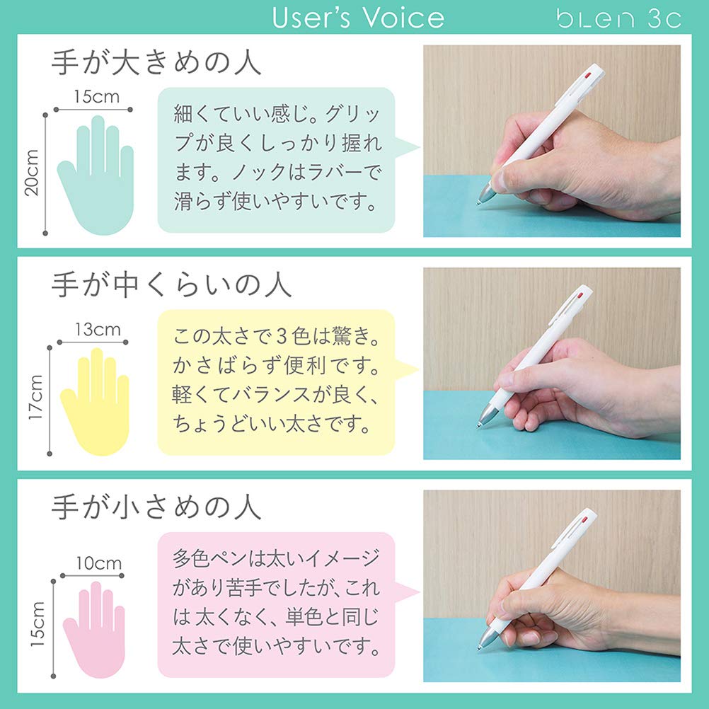 Zebra Ballpoint Pen Blen 3C Box of 10 Oil-Based Refills, SNC-0.5 Black, B-RSNC5-BK,