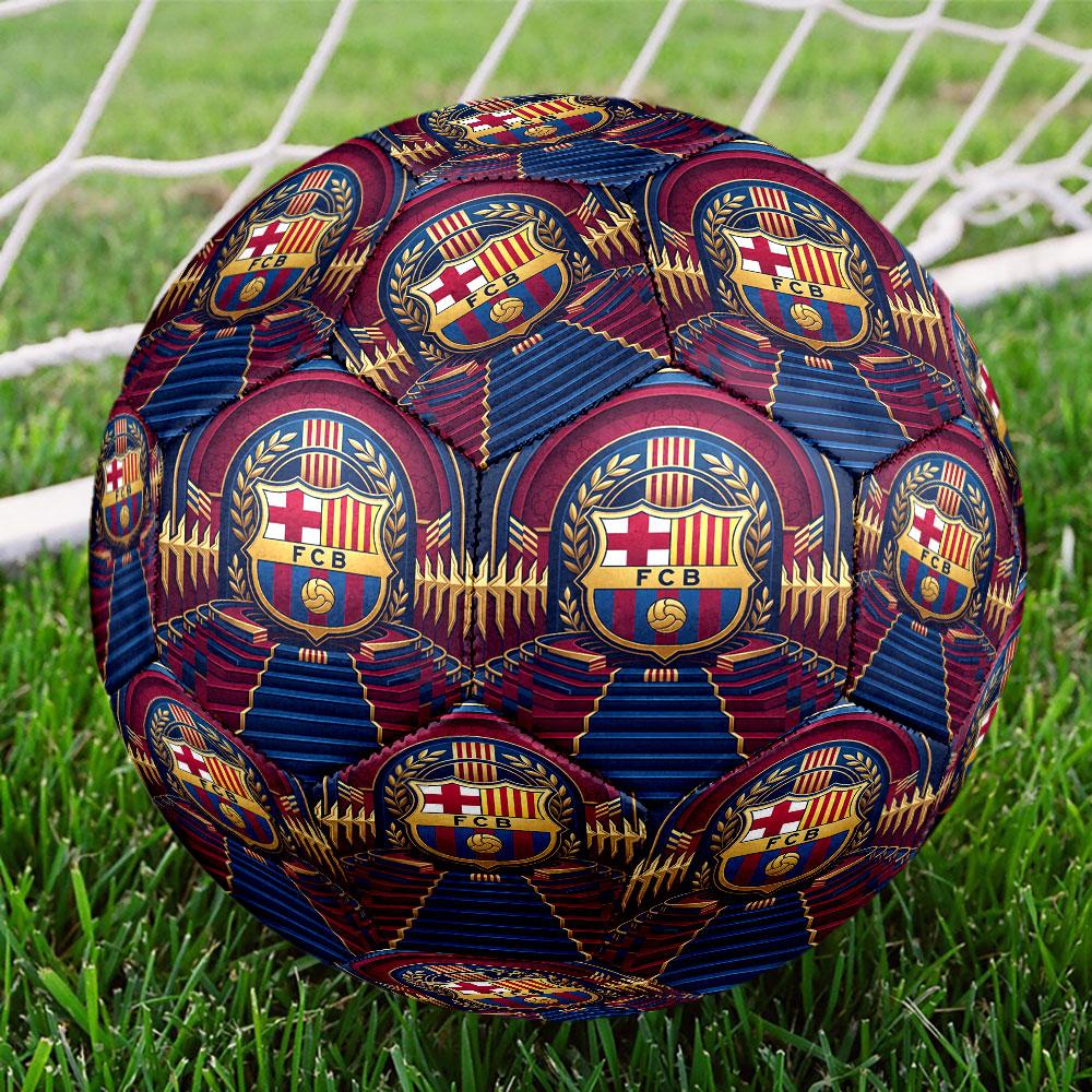 FOOTBALL Club Barcelona Print Size 5 Soccer Ball, Standard Match Football for Sports Game and Team Practice, Ideal Gift for Soccer Fans