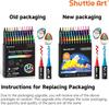 Shuttle Art Acrylic Dot Brush Tip Twin Paint Metallic Suitable for and Ideal for Handmade Art and Markers, & Pen, 36-Color Set, Water-Based Markers,