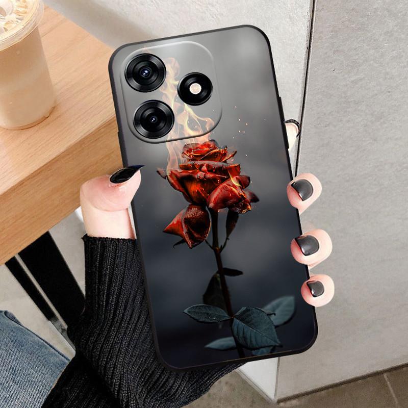 For Tecno Spark 10 Case Back Cover Spark10 Cute Cartoon Flower Skull Soft Silicone Phone Cases For Tecno Spark 10C Fundas Coque
