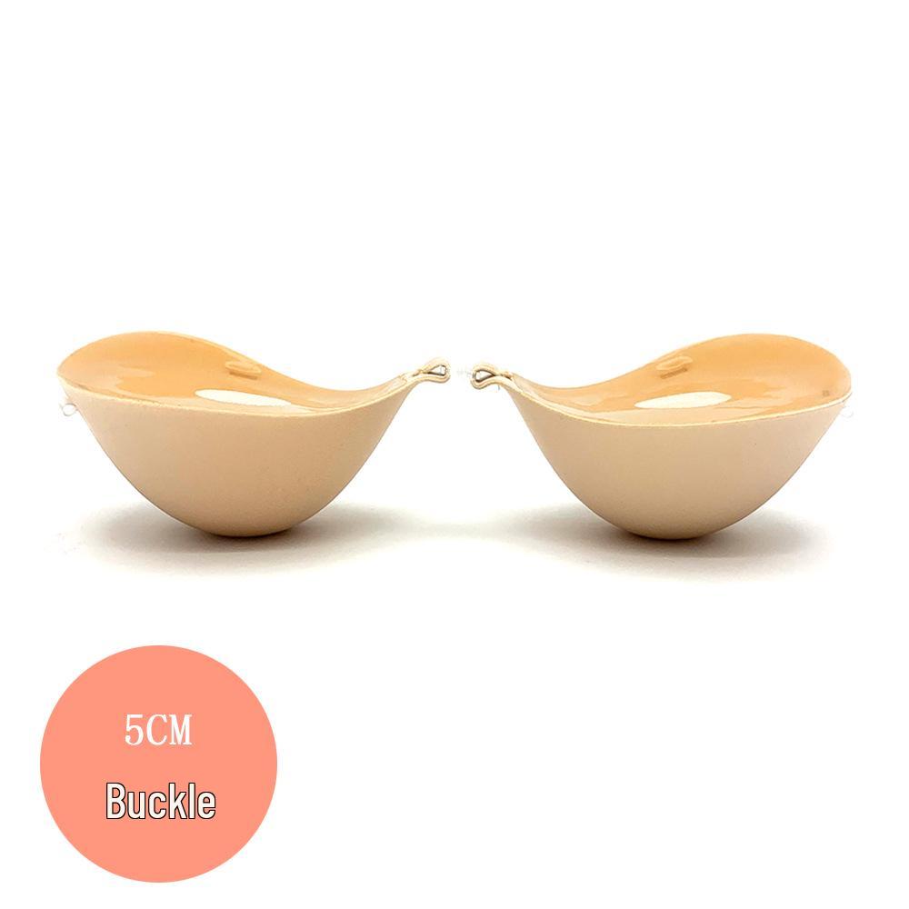 Silicone Invisible Bra: 5CM Thick Breast Enhancer Stickers for a Fuller Look—Ideal for Brides & Wedding Dresses